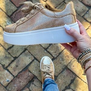 Record metallic sneakers